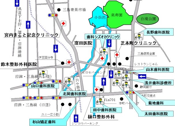 田中歯科医院の地図