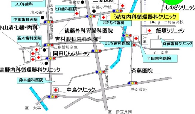 中郷歯科医院の地図