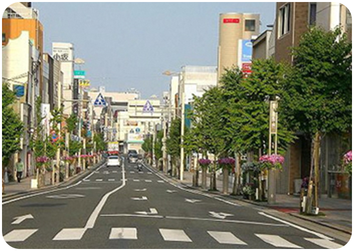 三島市の街並みの写真