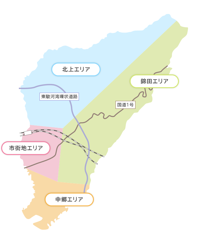 三島市の地図画像