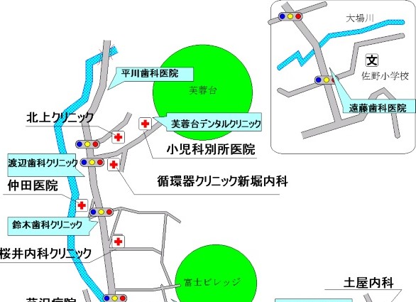 平川歯科医院の地図