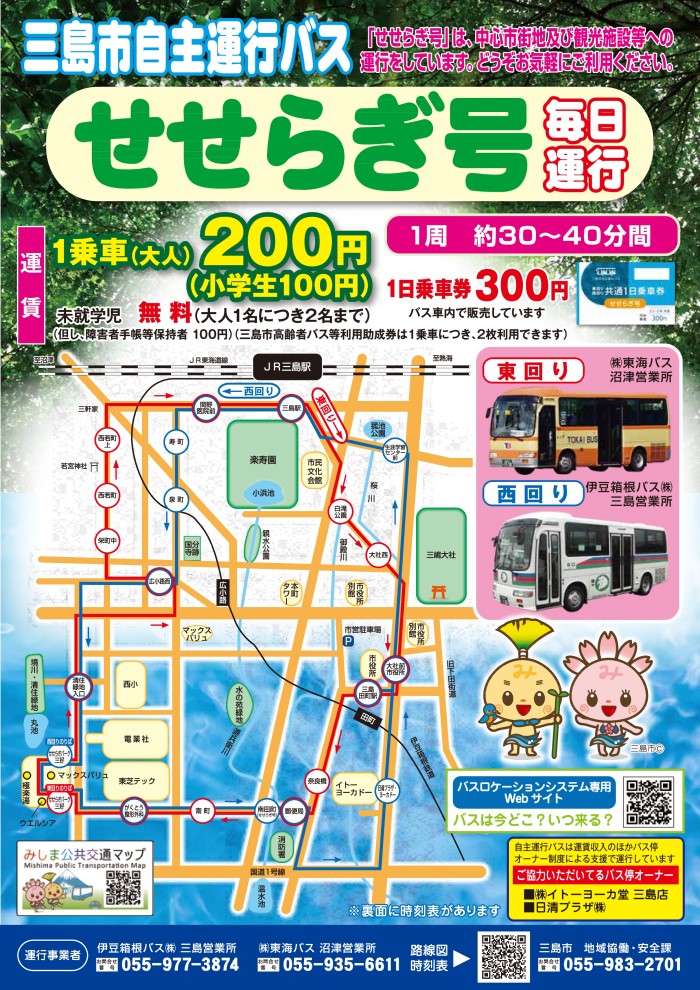 せせらぎ号路線図