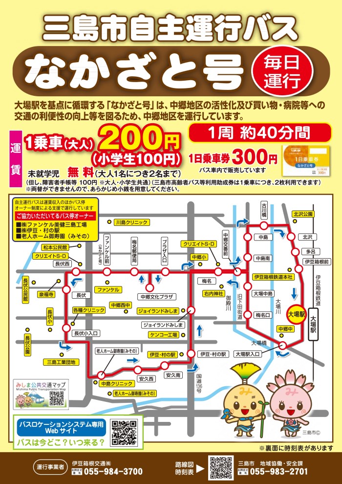 なかざと号経路図
