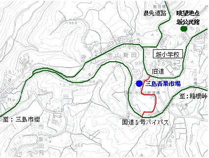 三島青果市場の位置図
