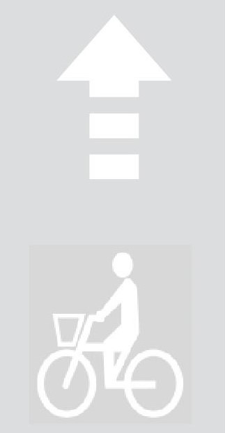 自転車ピクトグラムと上向きの矢印