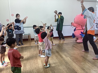 しゃぎり体験の画像