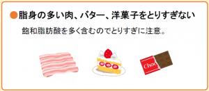 飽和脂肪酸の多い食品