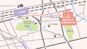 順天堂大学への地図画像