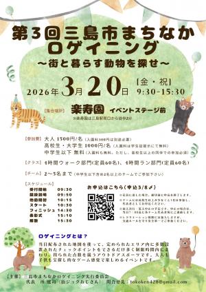 まちなかロゲイニングのチラシ