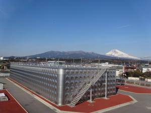 伊豆島田浄水場の配水池