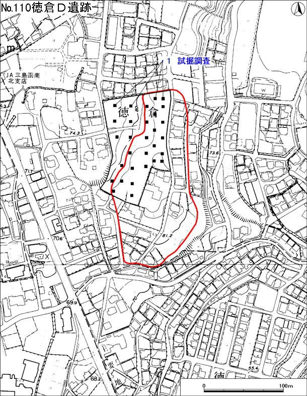 遺跡地図詳細（徳倉D）｜静岡県三島市